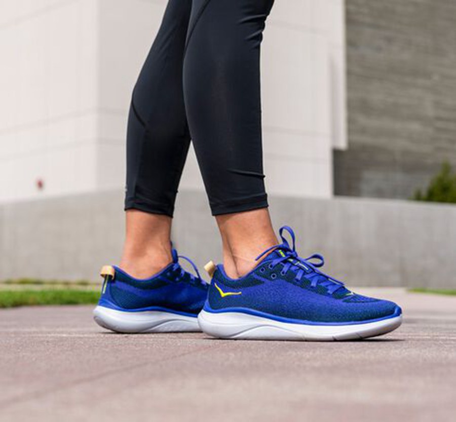 Tenis Hoka One One Mujer Azules/Blancos - Hupana Flow - KQYM92340